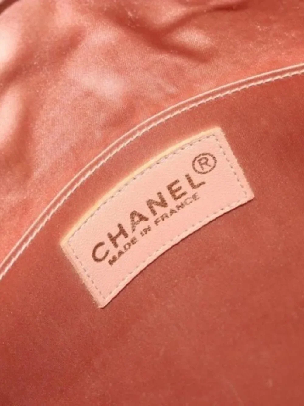 CHANEL Matelasse Purse Backpack Satin Pink Gold CC Auth bs34274